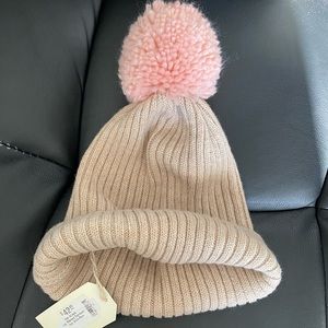 Hat Attack Ribbed Hat with POM NWT